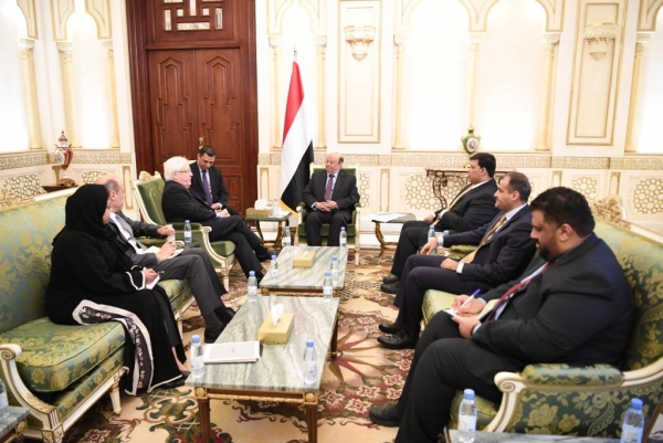الرئيس اليمني يبحث جهود "السلام" مع المبعوث الأممي