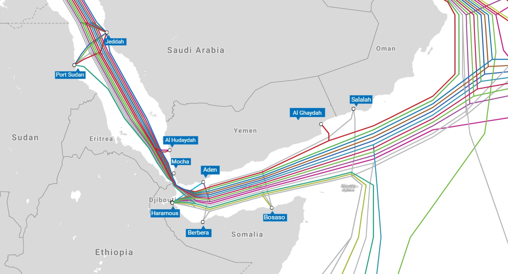 الحوثيون ينفون تعرضهم لكابلات الإنترنت البحرية ويشترطون الحصول على تصريحهم لإصلاحها
