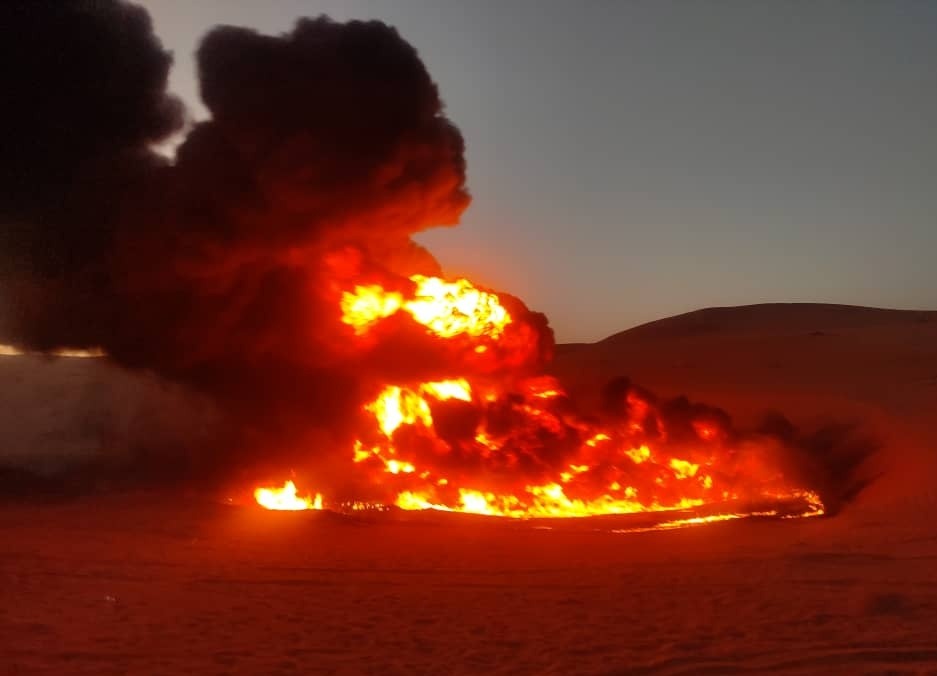 مصادر مطلعة: توقف ضخ النفط من "صافر" بمأرب إلى كهرباء عدن بسبب تفجير الأنبوب