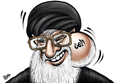 كاريكاتير صحيفة سعودية عن دور ايران في اليمن